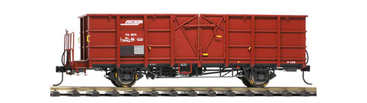 074-9455114 - 0m - Stahlwand-Hochbordwagen Fb 8504 rotbraun, RhB, Ep. IV - V